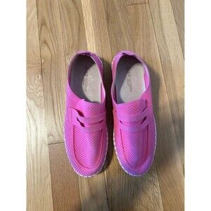 Ilse Jacobsen Women Bright Pink Perforated  Loafers Size 9